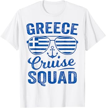 Greece Cruise Squad 2025 Mediterranean Greek Family Matching T-Shirt