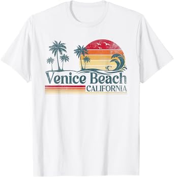 Venice Beach California Family Vacation Palm Tree Summer T-Shirt
