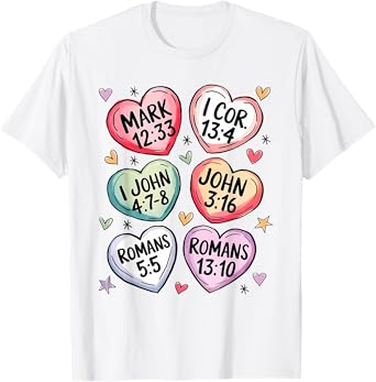 Christian Bible Verses Faith Religious Heart Bible For Women T-Shirt