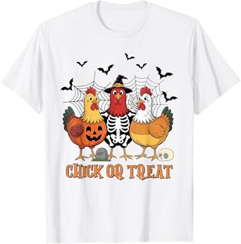 Halloween Chicken Skeleton Chick Or Treat Spooky Season T-Shirt