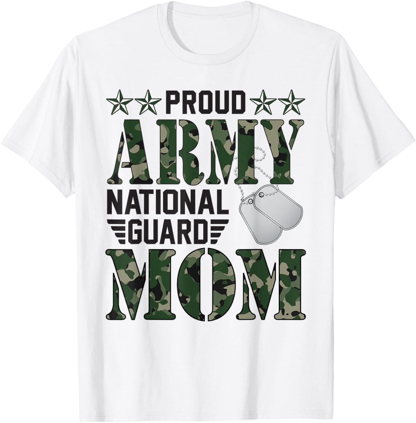 Proud Army National Guard mama Military Family Veteran T-Shirt