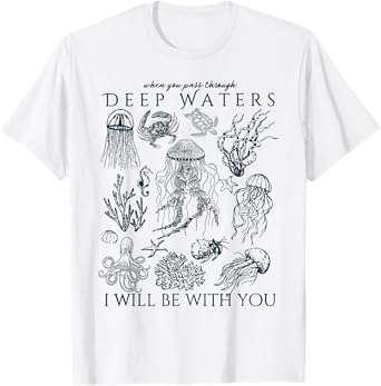 Christian Ocean Animal Coastal Sea Life Trendy Beachy T-Shirt