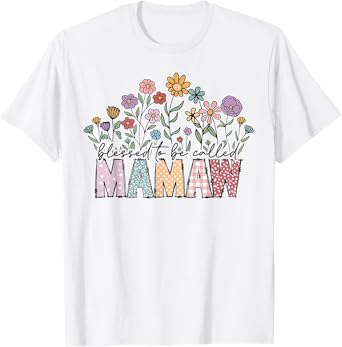 Blessed To Be Called Mamaw Floral Mother's Day T-Shirt