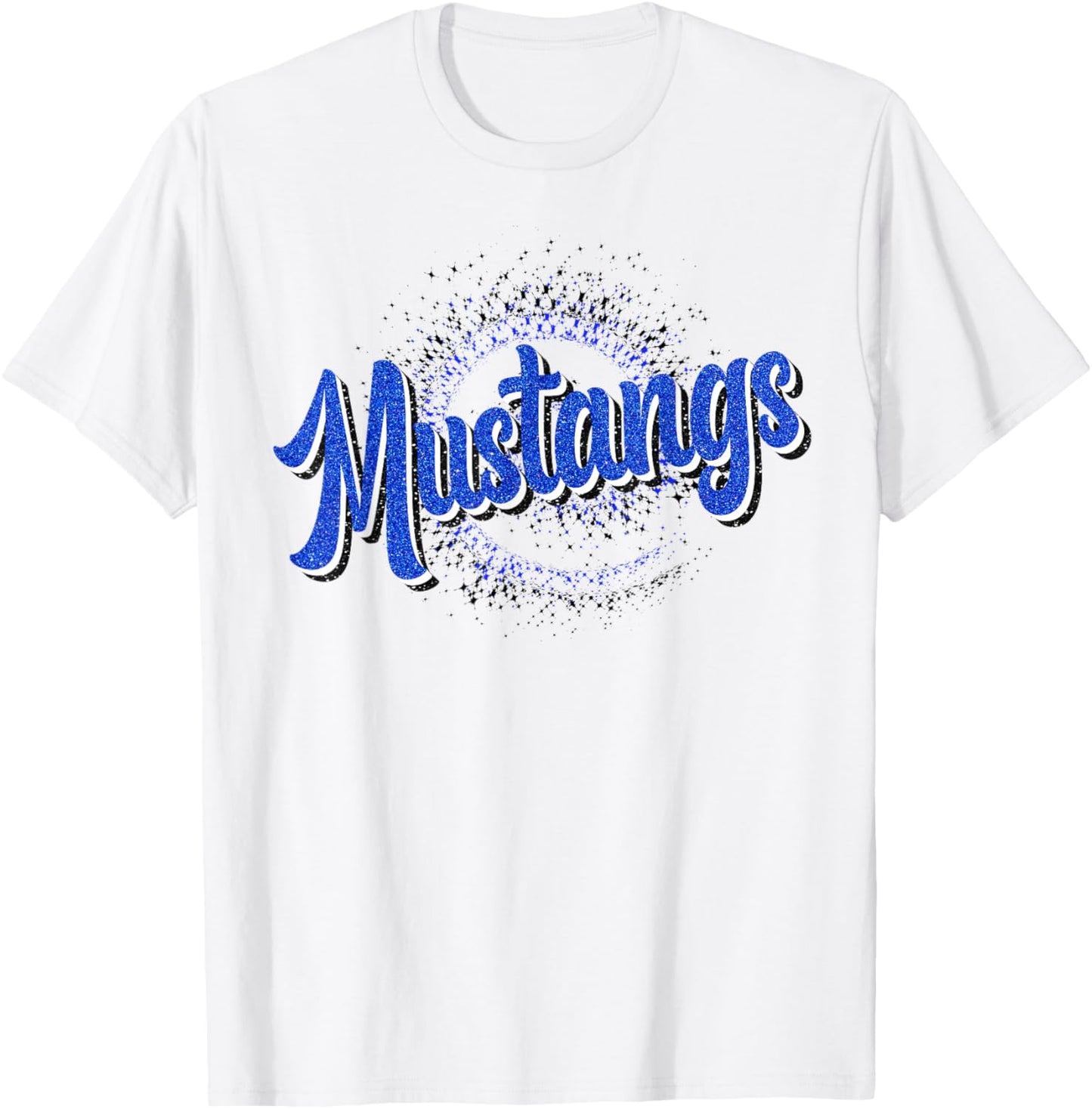 Blue Mustangs School Spirit Game Day Mustang Pride Teacher T-Shirt