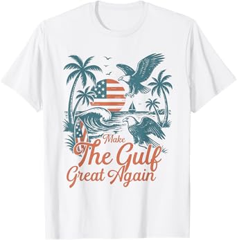 Funny Vintage Gulf Shirt Make The Gulf Great Again 2025 T-Shirt