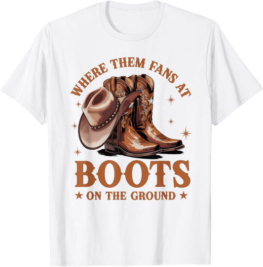 Boots On The Ground Juneteenth Cowgirl Where Them Fans At T-Shirt