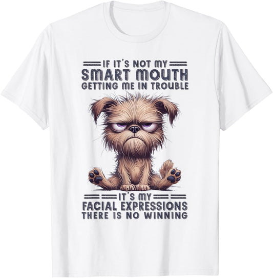 If It's Not My Smart Mouths Getting Me In Trouble Funny Cat T-Shirt