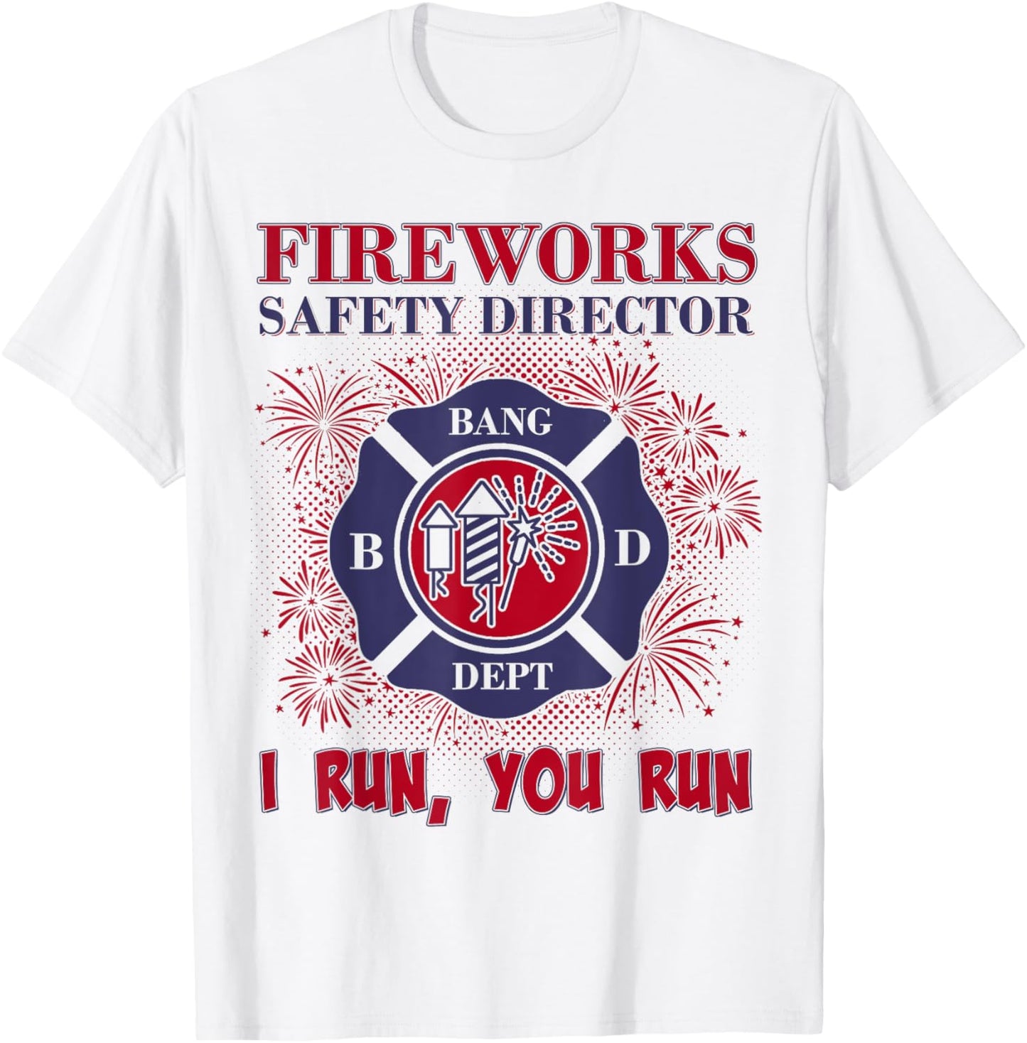 Funny Fireworks Director I Run You Run Bang Vintage T-shirt