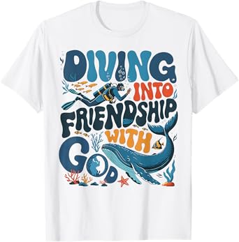 Diving Into Friendship With God Beach Scuba VBS 2025 T-Shirt