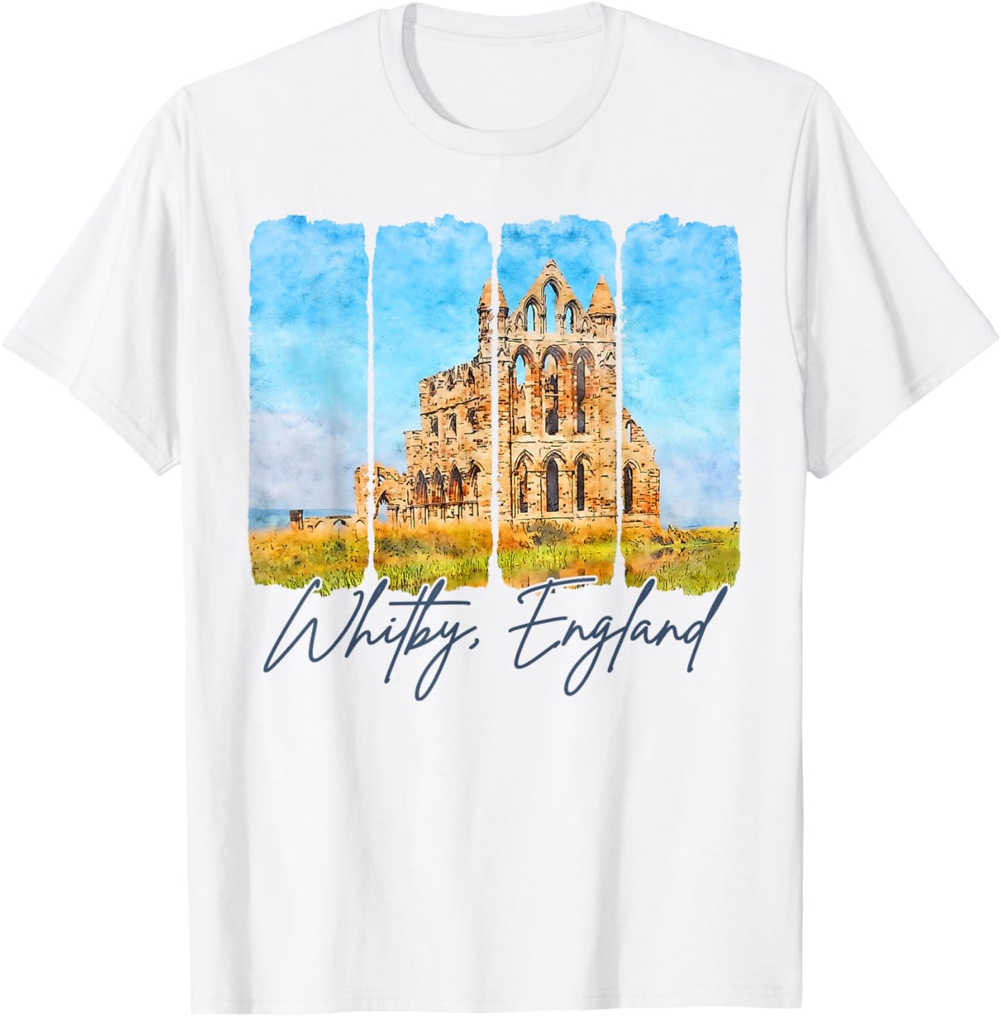 Whitby England Traveling Brushstroke Whitby Souvenir T-Shirt
