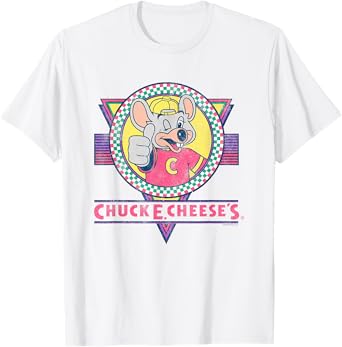 Chuck E. Cheese Winking Thumbs Up Logo Distressed T-Shirt