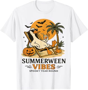 Summerween Goose Spooky Summer summerween party Halloween T-Shirt