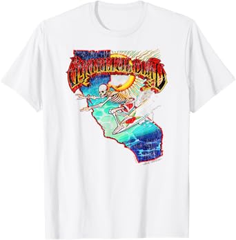 Grateful Dead Surfing California Skeleton Vintage Band T-Shirt