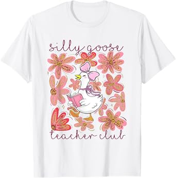 Groovy Silly Goose Teacher Club Back to School Teacher T-Shirt