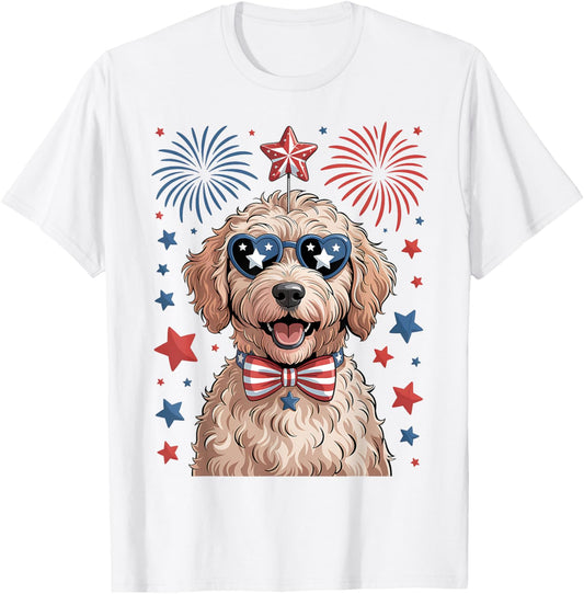 Golden Retriever 4th Of July American Flag Usa Patriotic Dog T-shirt