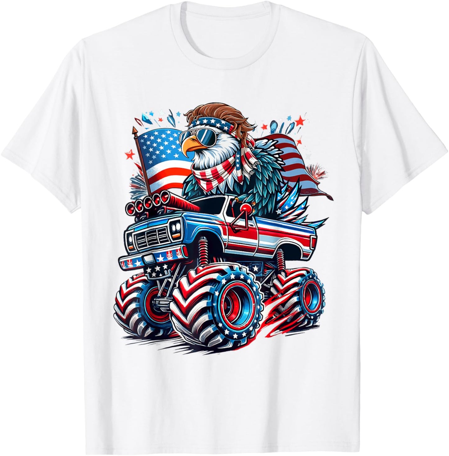 4th Of July Usa American Flag Bald Eagle Patriotic Eagle T-shirt