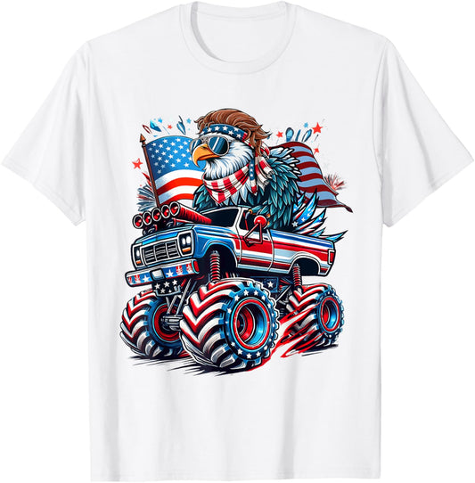 4th Of July Usa American Flag Bald Eagle Patriotic Eagle T-shirt