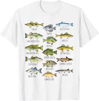 Fish Species Biology Types Of Freshwater Fish Fishing T-Shirt