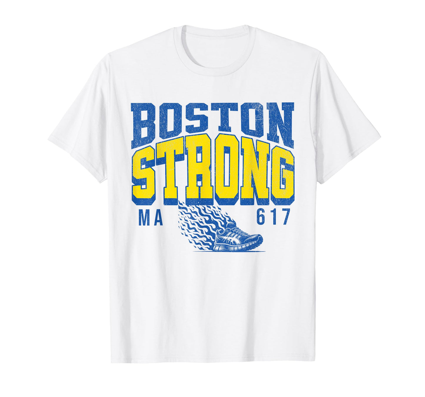Boston Strong Massachusetts runners club Marathon running T-Shirt