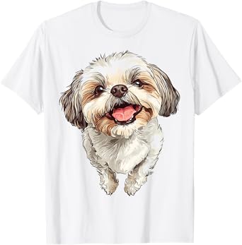 Shih Tzu Dog Graphic Pet Artwork Shih Tzu Men Women Kids T-Shirt