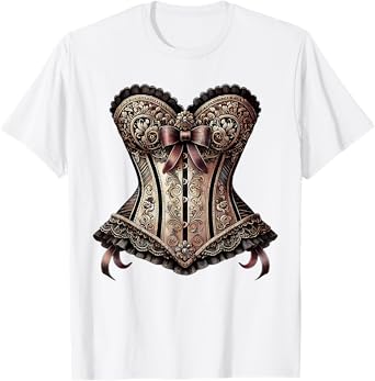 Vintage Burlesque Costume Bustier Corset Halloween Costume T-Shirt
