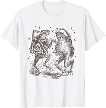 Dancing Frog Stars Vintage 90s Tattoo Style T-Shirt