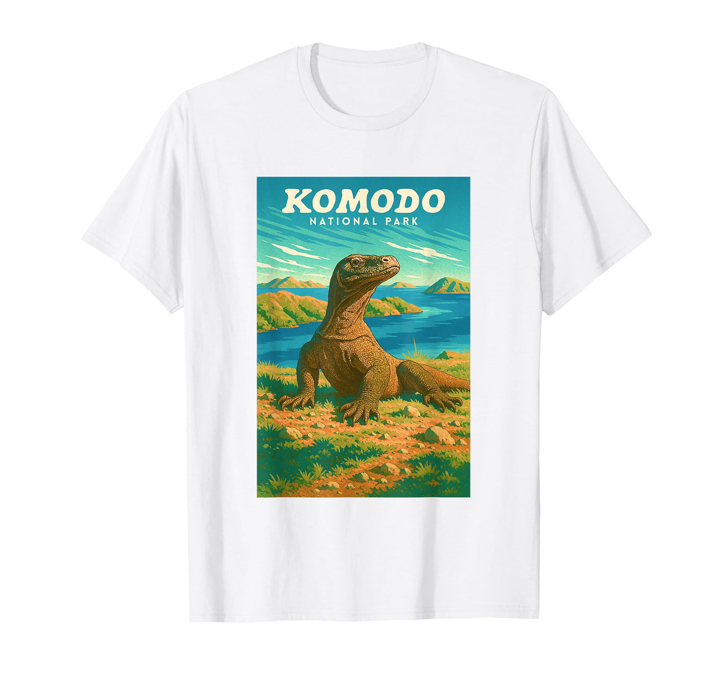 Komodo National Park Vintage Design Komodo Dragon Wildlife T-Shirt