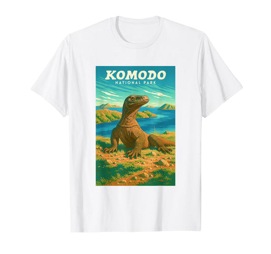 Komodo National Park Vintage Design Komodo Dragon Wildlife T-Shirt