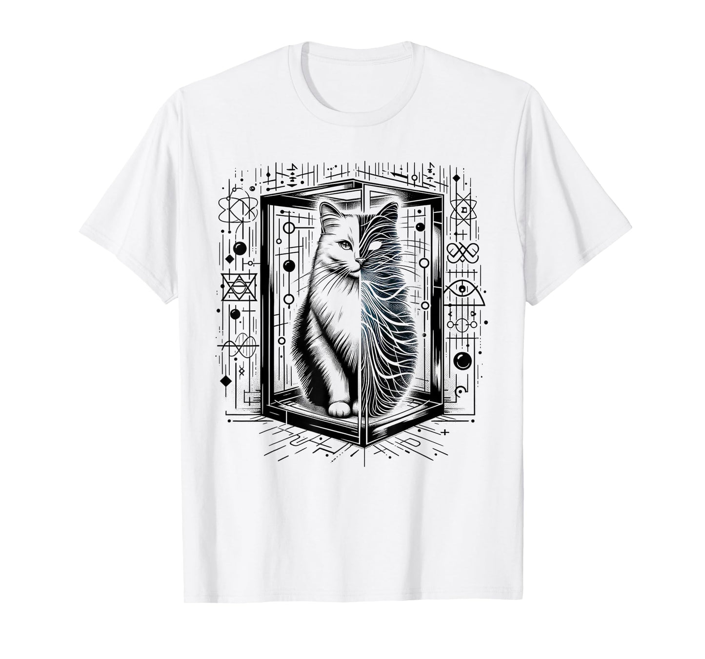 Funny Physics Schrödinger's cat in a Box Quantum Physics T-Shirt