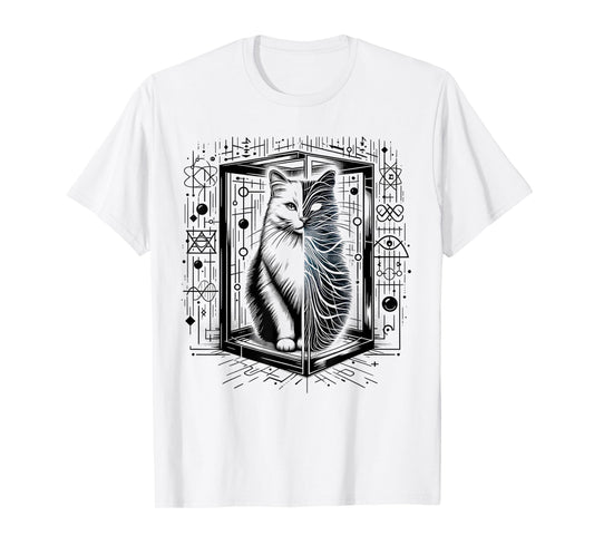 Funny Physics Schrödinger's cat in a Box Quantum Physics T-Shirt