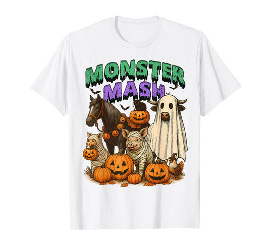 Halloween Spooky Season Boo Pumpkin Heifer Monster A Mash T-Shirt