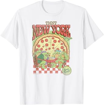 Teenage Mutant Ninja Turtles TMNT New York Pizza Retro T-Shirt
