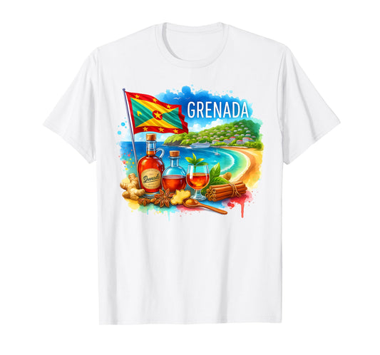 Grenada Island Rum Spice Beach Caribbean Souvenir T-Shirt