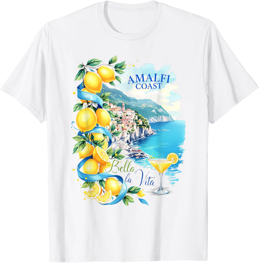Amalfi Coast Capri Lemon Italy Bella La Vita Italia Souvenir T-Shirt
