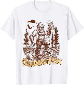 Oktoberfest Bigfoot Sasquatch Germany Beer Lover Drinking T-Shirt