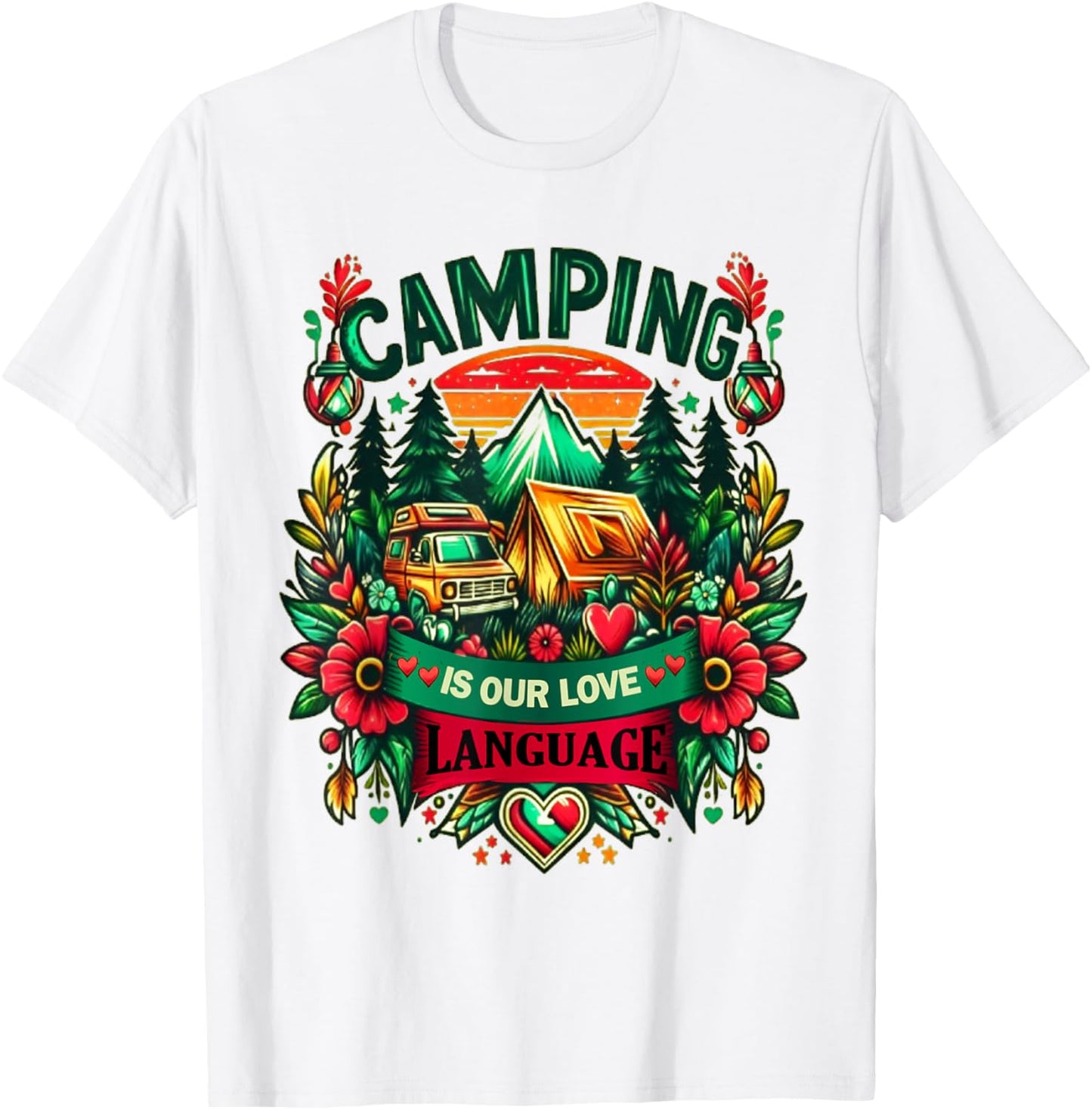 Camping Is Our Love Language Summer Vacation Family Matching T-Shirt