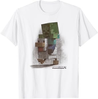 Minecraft Chicken Jockey Vintage Sketch T-Shirt