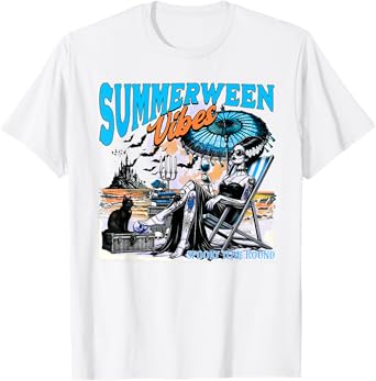 Bride Of Frankenstein, Summerween Vibes Spooky Year Round T-Shirt