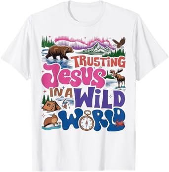 Trusting Jesus In A Wild World VBS 2025 Christian Bible T-Shirt