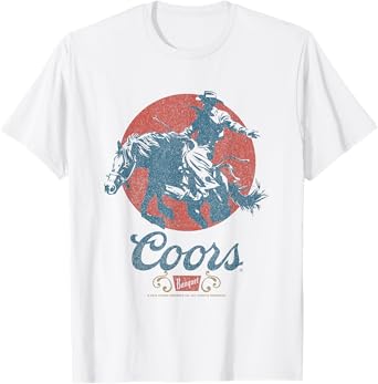 Coors Longhorn Banquet Vintage Rodeo Label T-Shirt