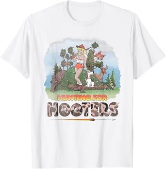 Hooters Hunting for Hooters Illustration Funny Outdoor T-Shirt