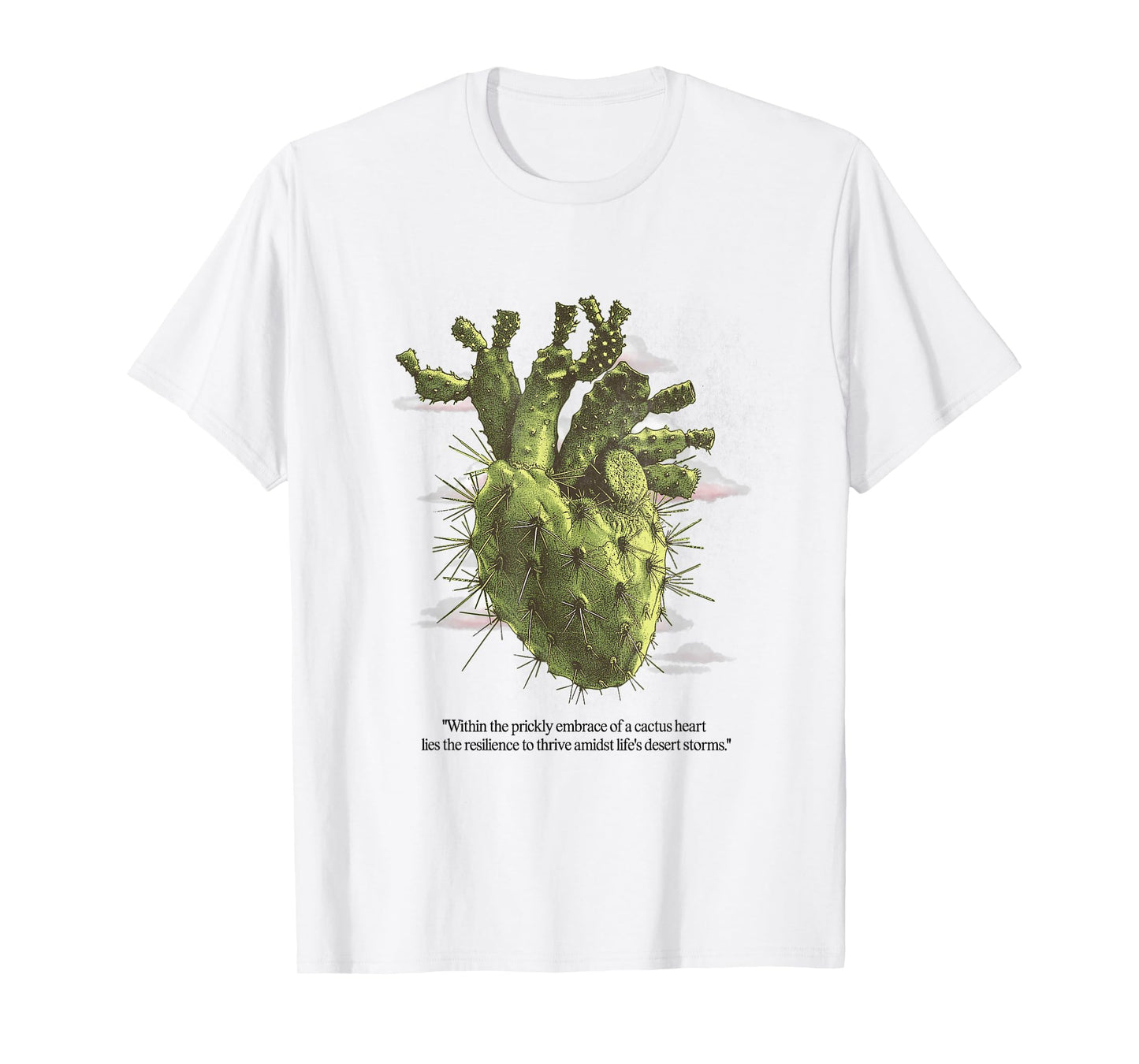 Cactus Heart Shirt Nature Desert Cactus Anatomical Heart T-Shirt