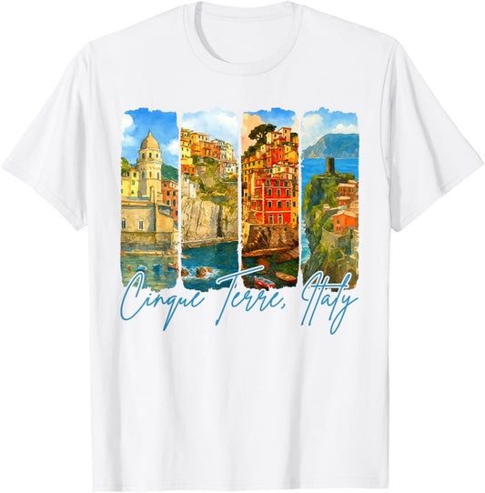 Cinque Terre Traveling Brushstroke Meet Me In Cinque Terre T-Shirt