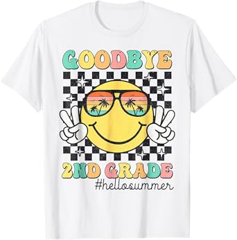 Goodbye 2nd Grade Hello Summer Last Day Of School Student T-Shirt