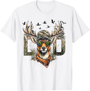 Old School Camo Dad Hunting Deer Father's Day Hunter Dad T-Shirt