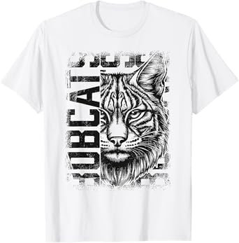 Bobcat School Sports Fan Team Spirit Mascot Cute Heart T-Shirt