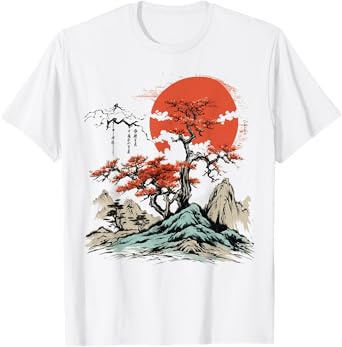 Asian Landscape Scenery Graphic Tees Men Women Boys Girls T-Shirt