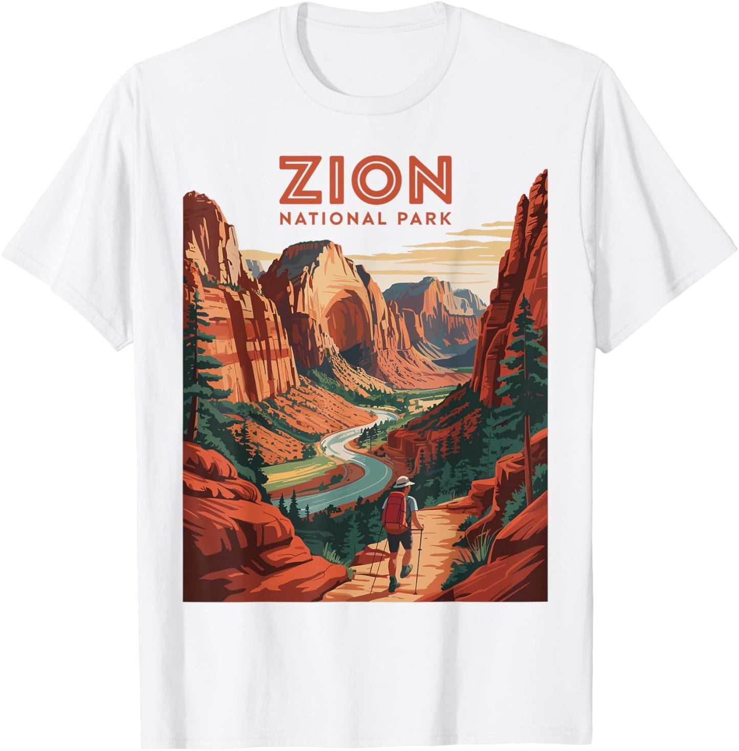 Zion Canyon Hiking Sandstone Souvenir Utah National Park T-Shirt