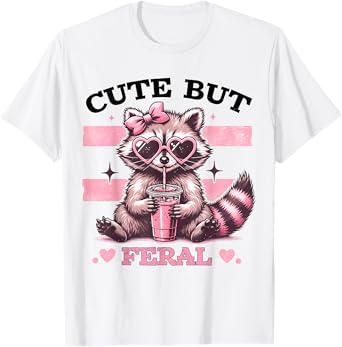 Raccoon Cute But Feral Toddler Funny Animal Gifts vintage T-Shirt