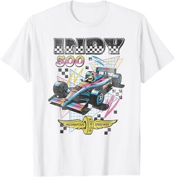 Indy 500 Indianapolis Motor Speedway 90's Vibes Retro Poster T-Shirt